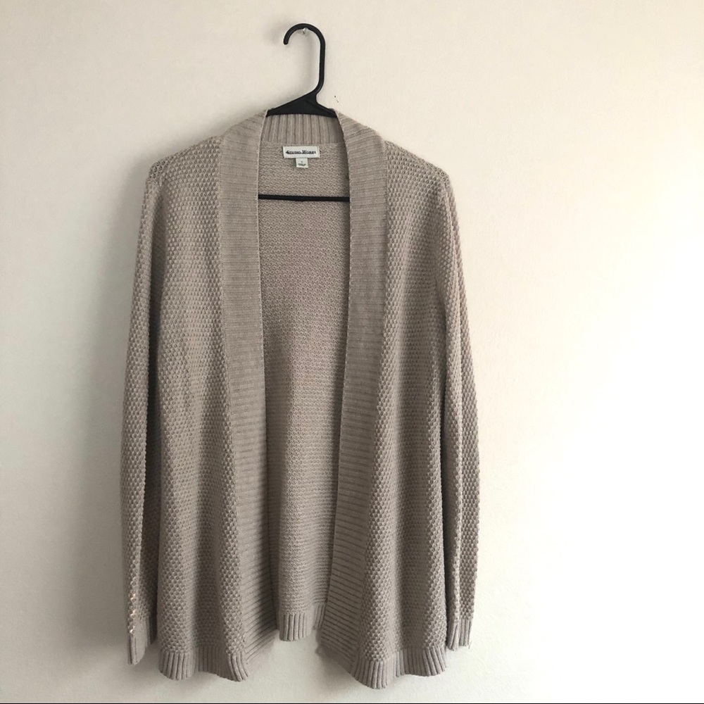 Khaki Open Knit Cardigan